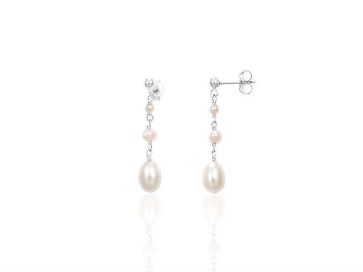 Boucles d'oreilles Lou - Boucles d'oreilles courtes en perles d'eau douce