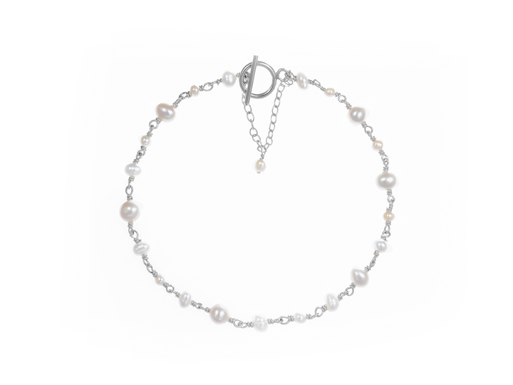 Lou - Bracelet Chapelet avec perles naturelles et fermoir en T