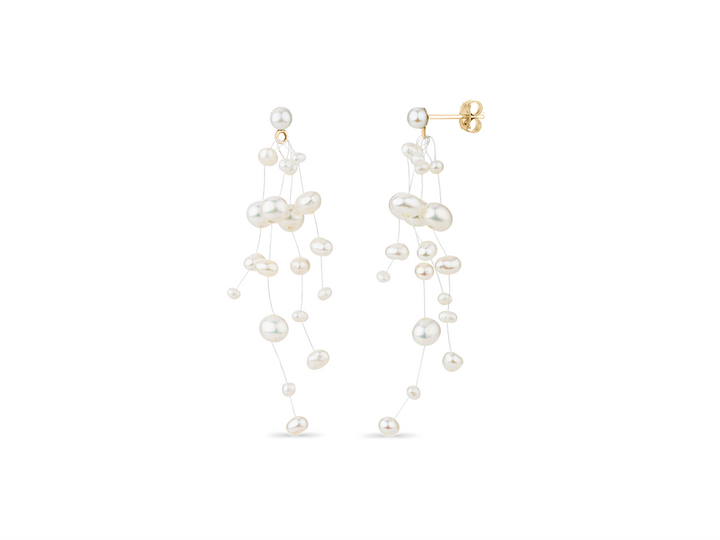 Aimée - Pearl Cascading Earrings For Bride