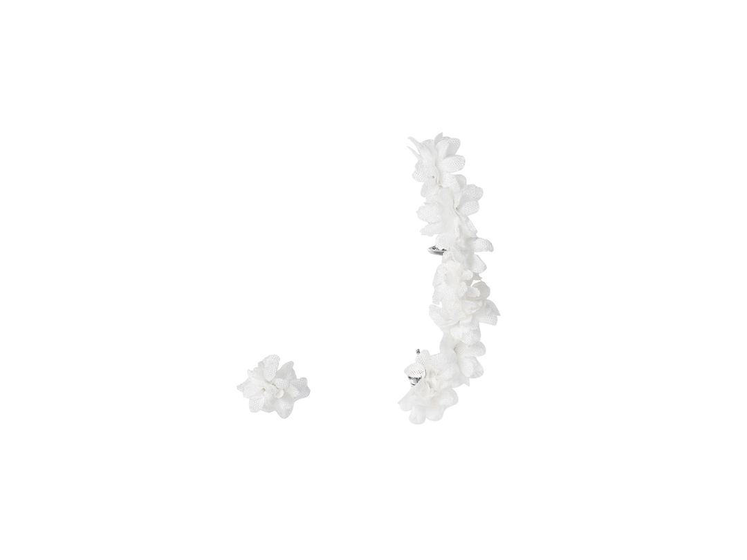 Daisy Ear cuff - White Flower Ear Cuff for Modern Bride