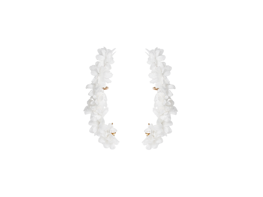 Daisy Ear cuff - White Flower Ear Cuff for Modern Bride