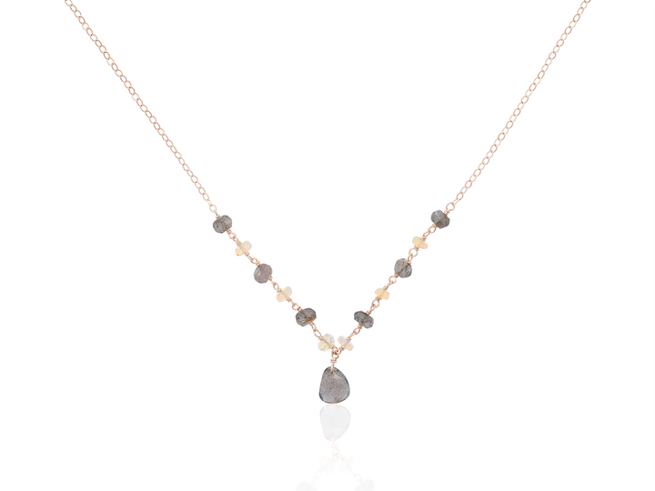 Lou - Collier de Labradorite et d'Opale