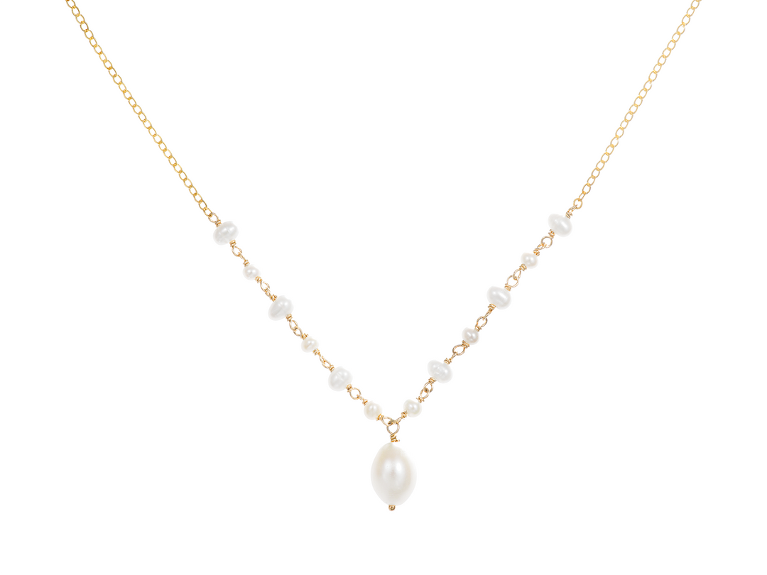 Lou - Collier de perles de Bohème pour la mariée contemporaine