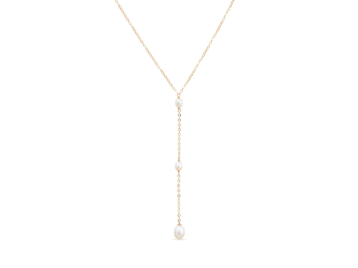 Ivy - Long collier pendentif en Y avec perles pour les mariées