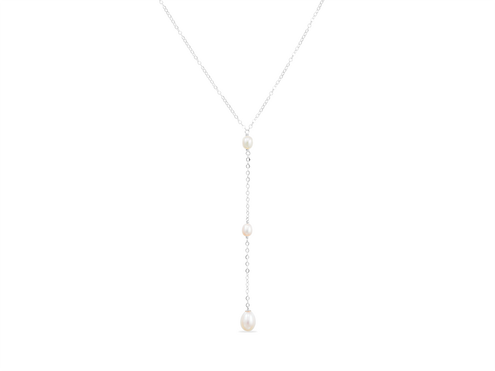 Ivy - Long collier pendentif en Y avec perles pour les mariées