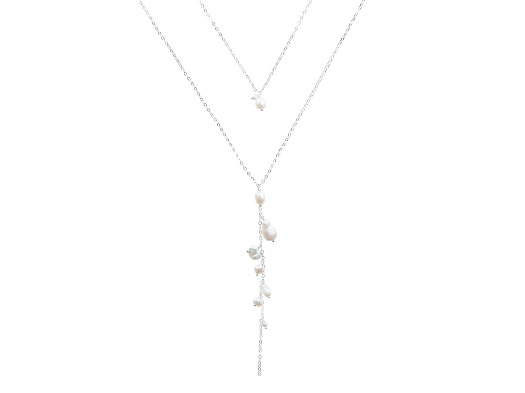 Esmée - Back Necklace with Baroque Pearls
