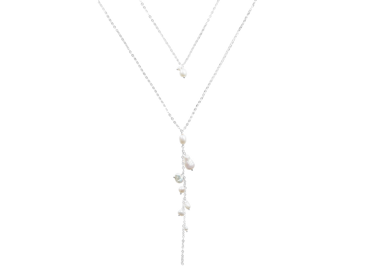 Esmée - Back Necklace with Baroque Pearls