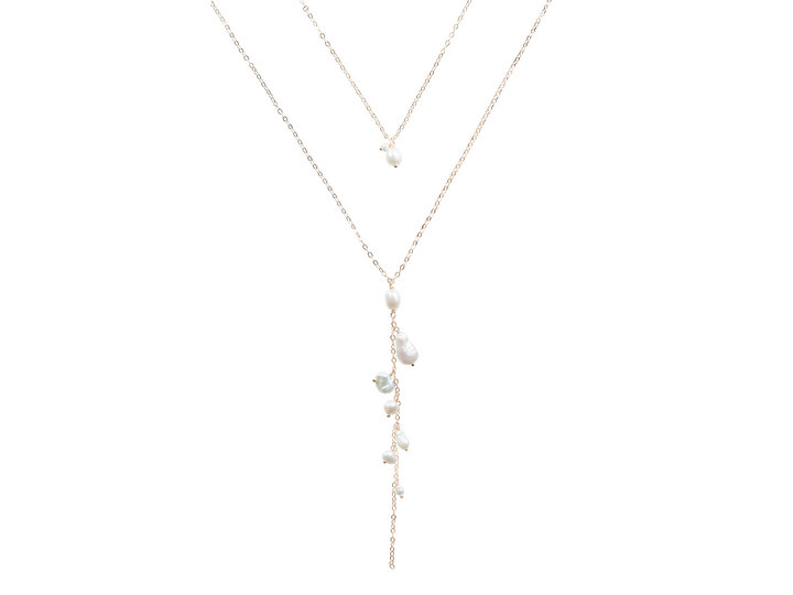 Esmée - Back Necklace with Baroque Pearls
