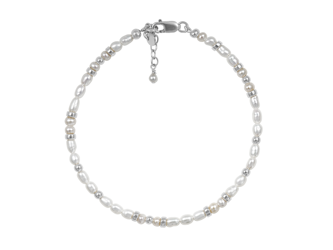 Maeve - Bracelet raffiné en perles d'eau douce avec perles dorées