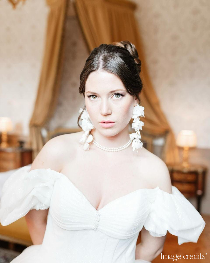 Eugénie Double-strand White Natural Pearl Necklace for Brides