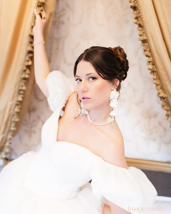 Eugénie Double-strand White Natural Pearl Necklace for Brides