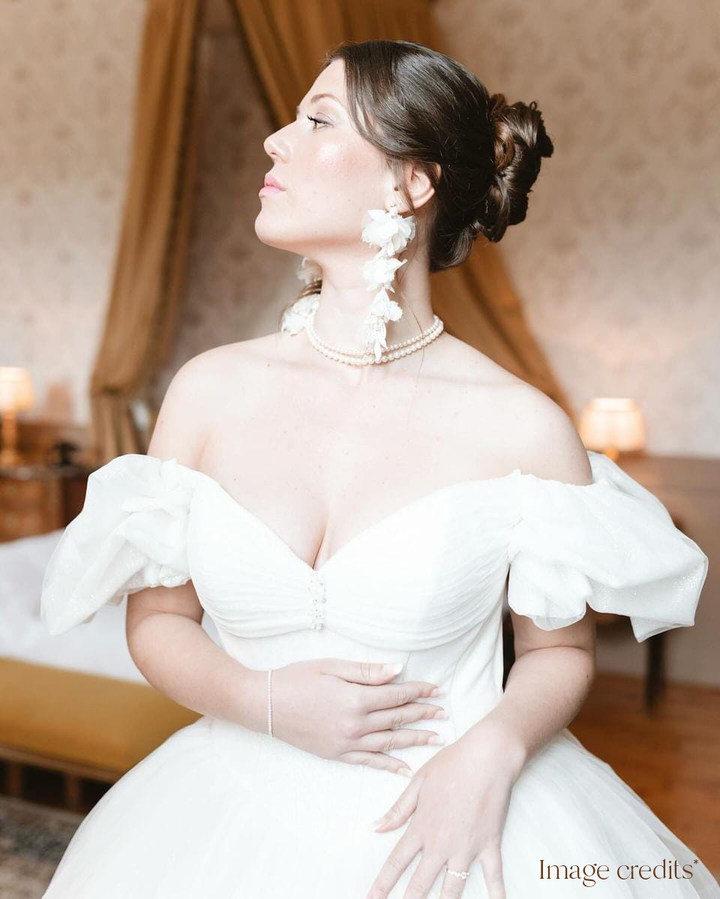Eugénie Double-strand White Natural Pearl Necklace for Brides