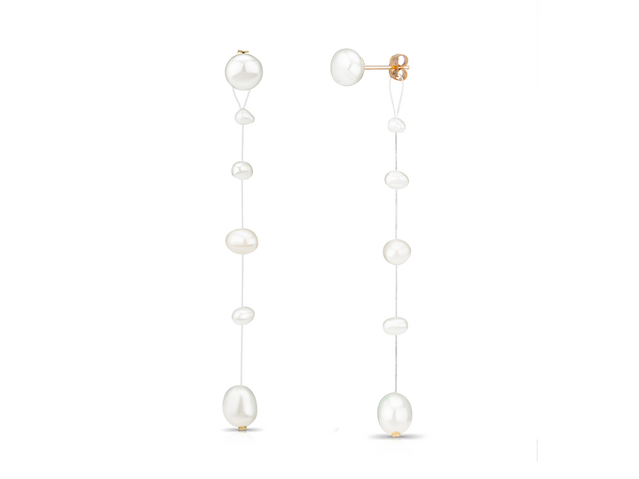 Aimée - Floating pearl earrings