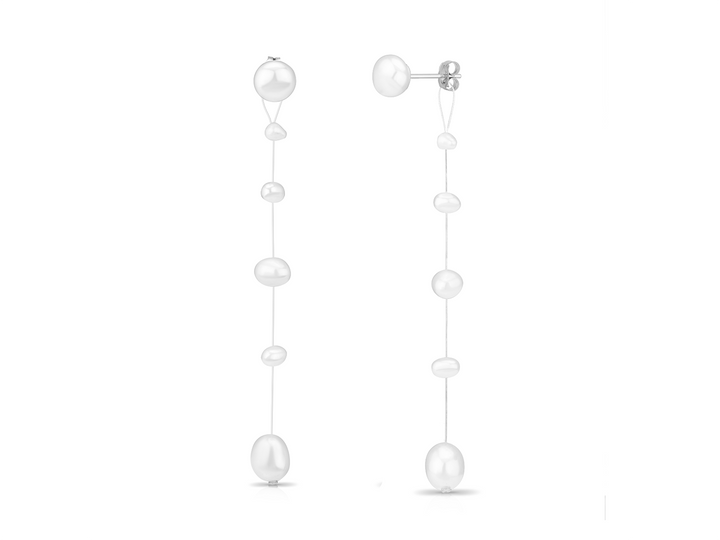 Aimée - Floating pearl earrings