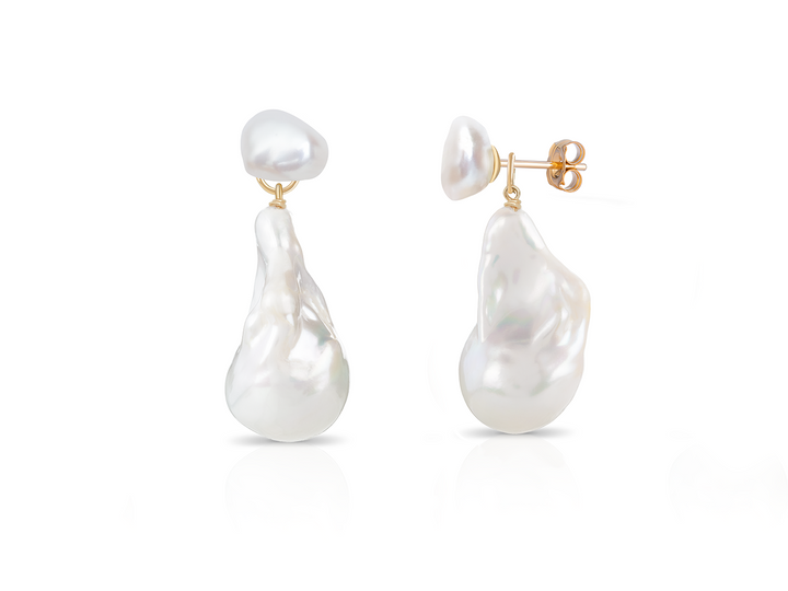 Adelaide - Boucles d'oreilles perles baroques