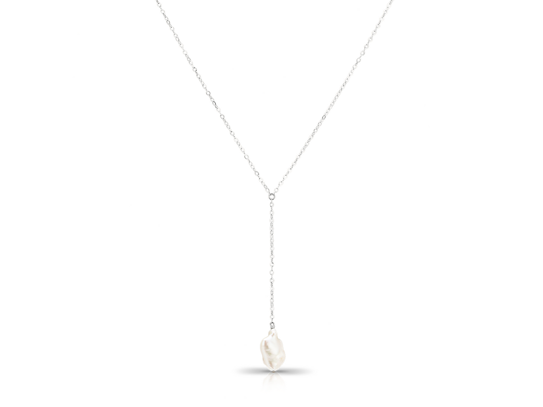 Alyssa - Lariat Necklace with Keishi pearl for Brides
