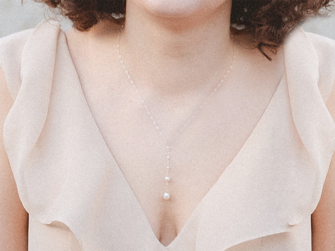 Holly - Y Halskette mit Perlen für die Hochzeit