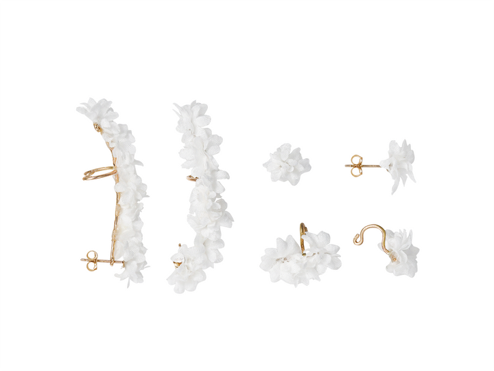 Daisy Ear cuff - White Flower Ear Cuff for Modern Bride
