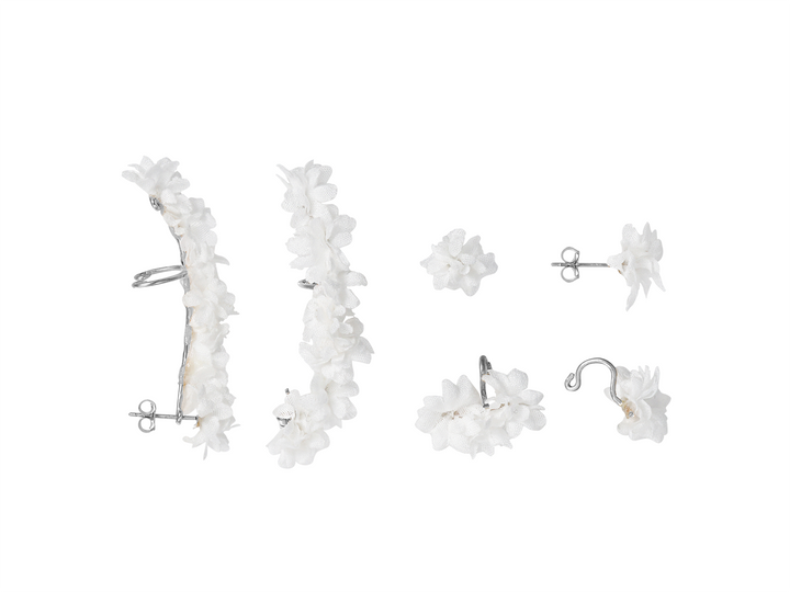 Daisy Ear cuff - White Flower Ear Cuff for Modern Bride