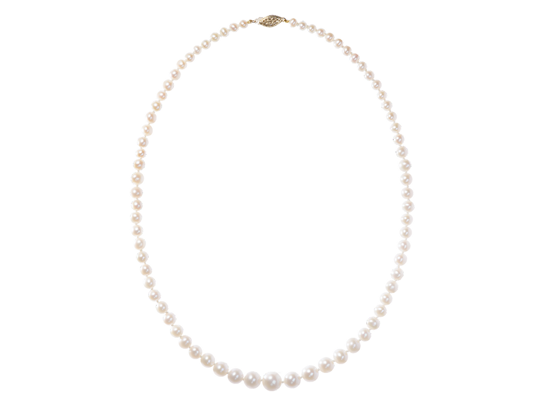 Solenge - White Gradual Pearl necklace 3-9 mm