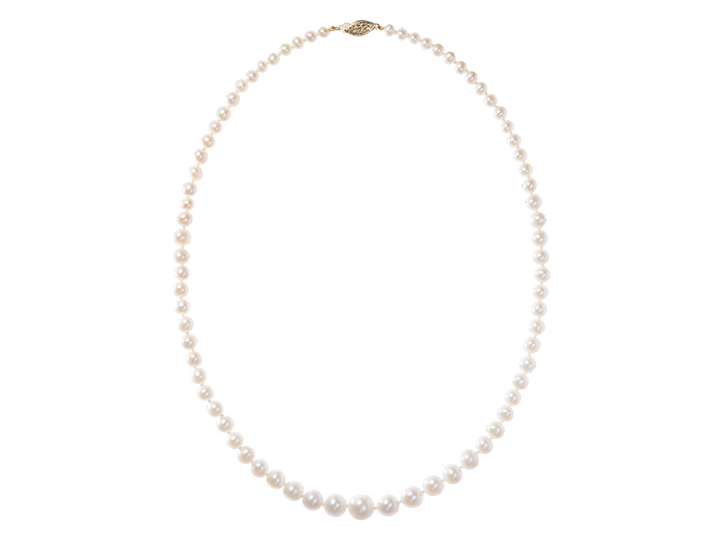 Solenge - White Gradual Pearl necklace 3-9 mm