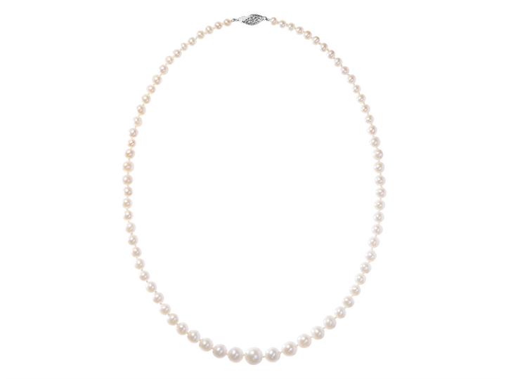 Solenge - White Gradual Pearl necklace 3-9 mm