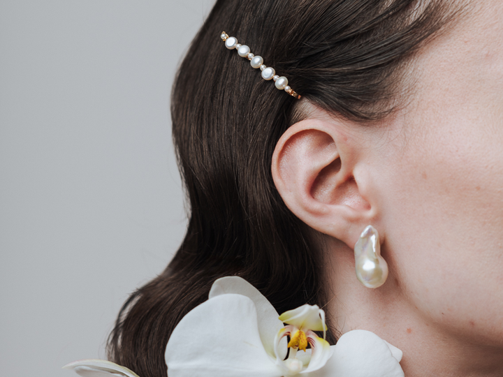 Isabella - Barrette à cheveux en perles véritables