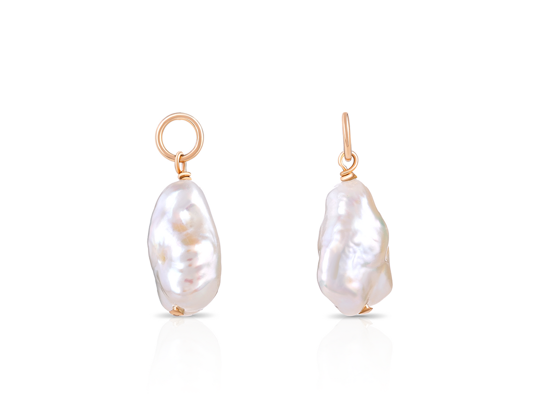 Alyssa - Keishi Pearl Earrings Pendants