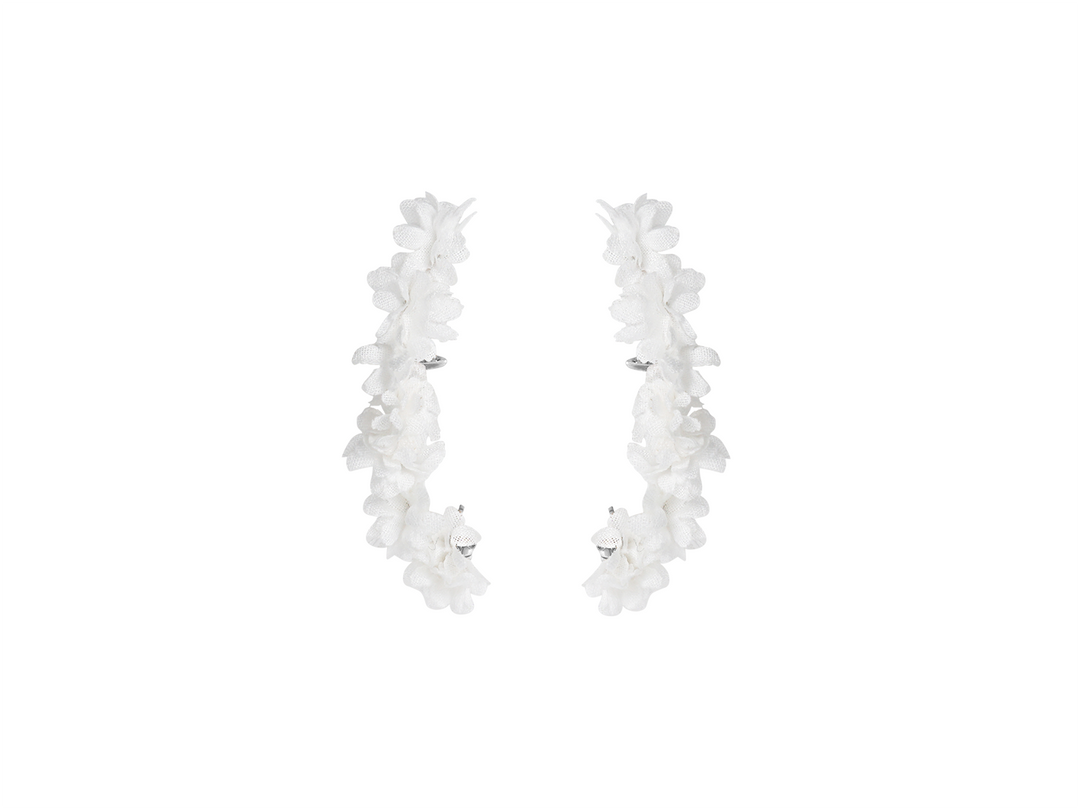 Daisy Ear cuff - White Flower Ear Cuff for Modern Bride