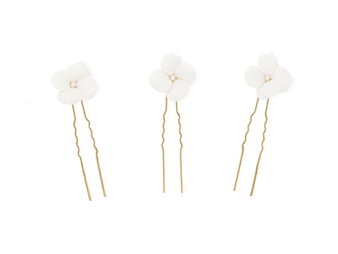 Diana - Cold porcelain Flower Hair pin for Brides