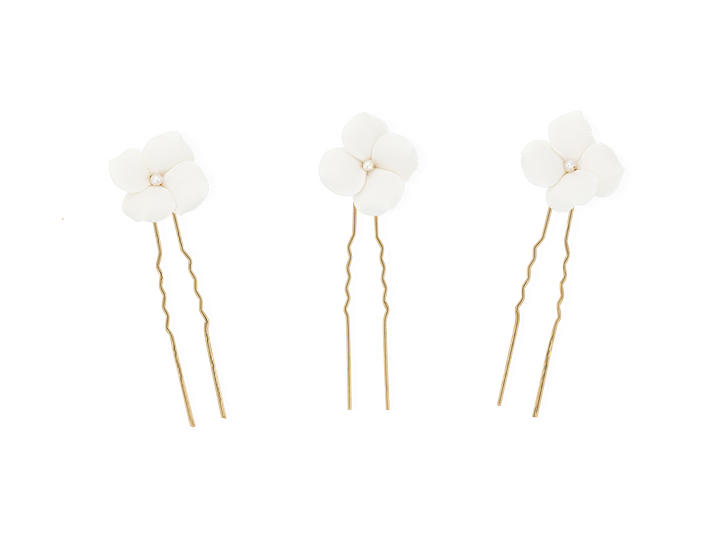 Diana - Cold porcelain Flower Hair pin for Brides