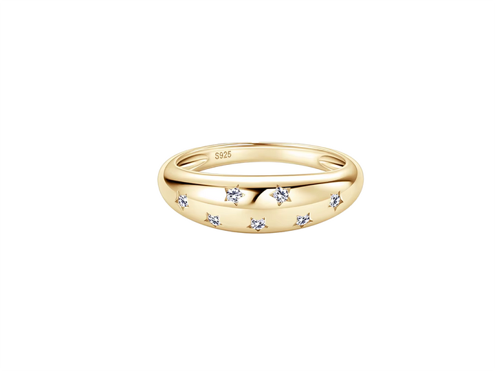 Antlia - Moissanite Diamond Stars Ring