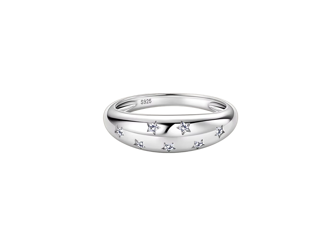 Antlia - Moissanite Diamond Stars Ring