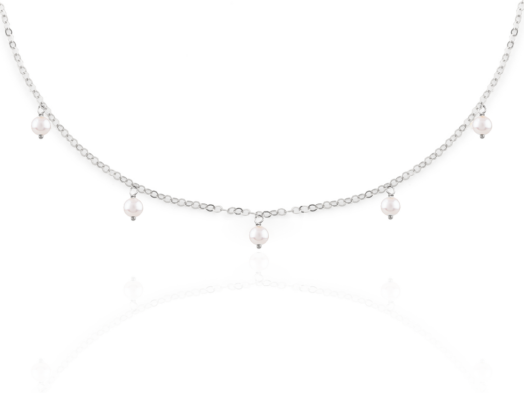 Nara - Round pearl charm necklace