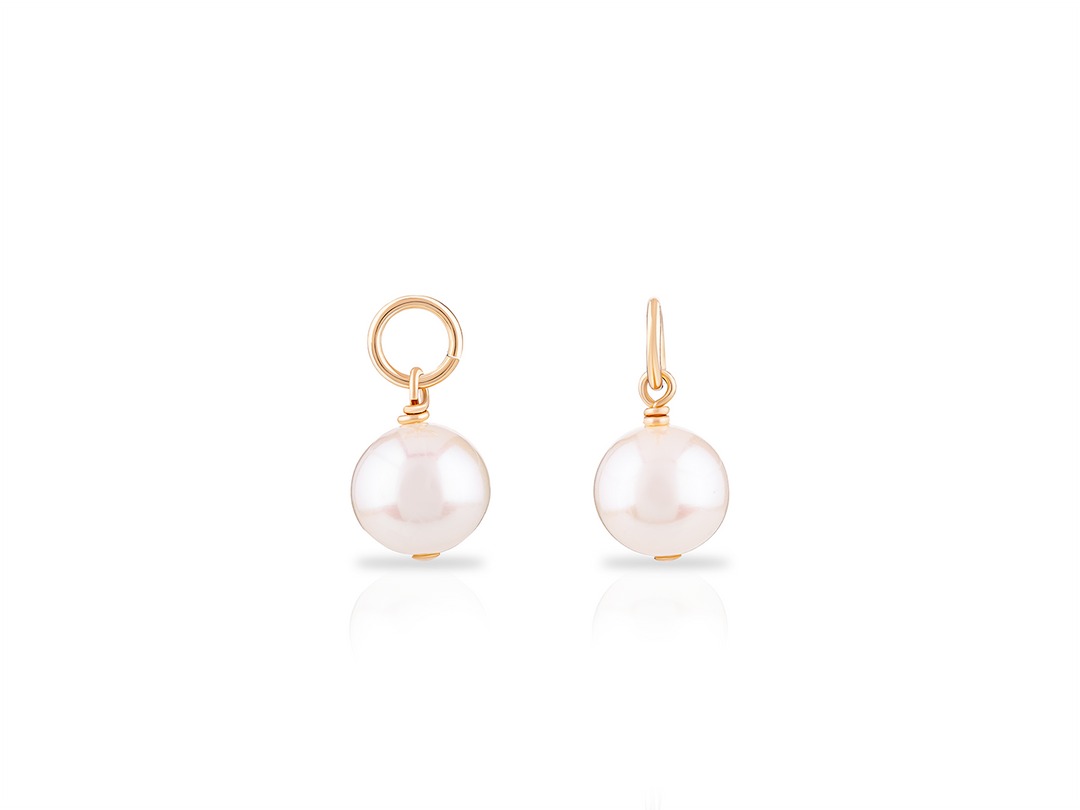 Eloise - 7 mm Round pearl pendants for earrings
