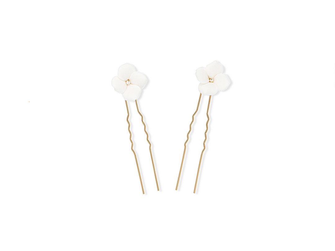 Diana - Cold porcelain Flower Hair pin for Brides