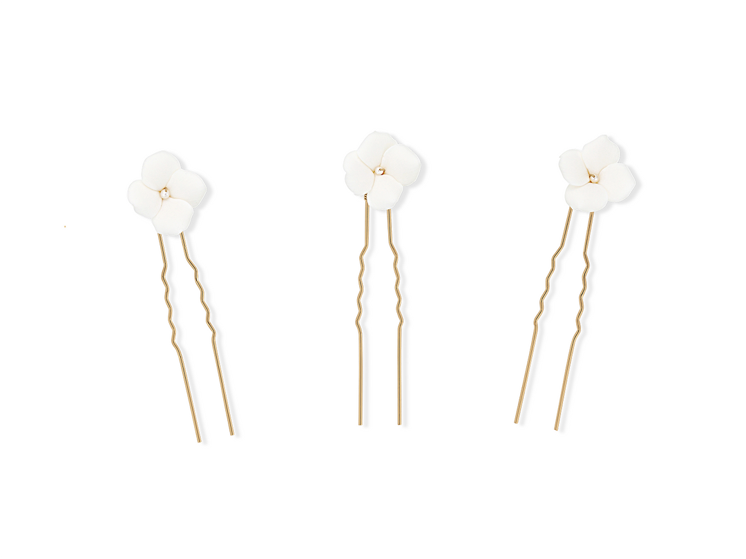 Diana - Cold porcelain Flower Hair pin for Brides