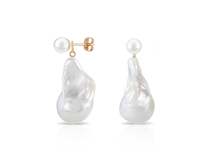 Vanessa Earrings - Baroque Pearl Earrings