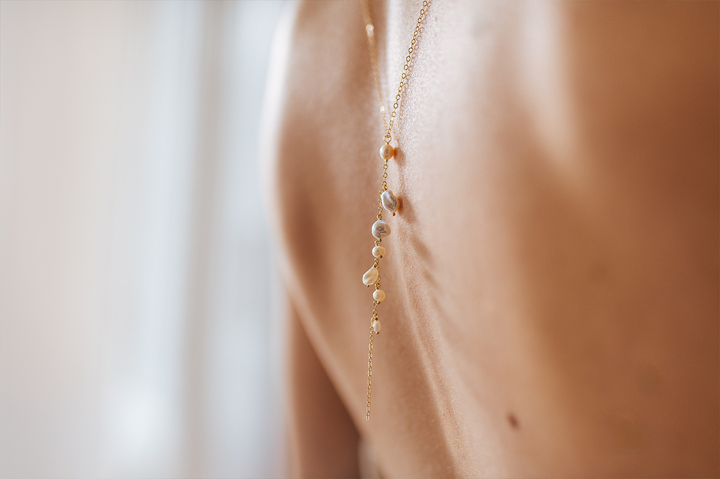 Esmée - Back Necklace with Baroque Pearls