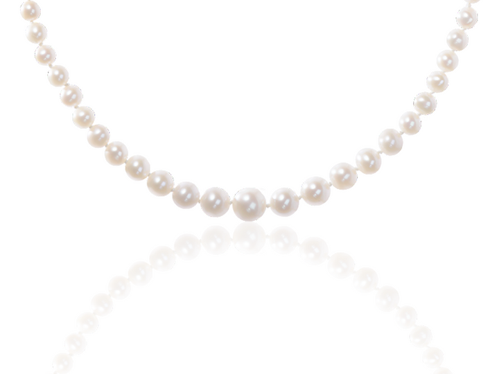 Solenge - White Gradual Pearl necklace 3-9 mm