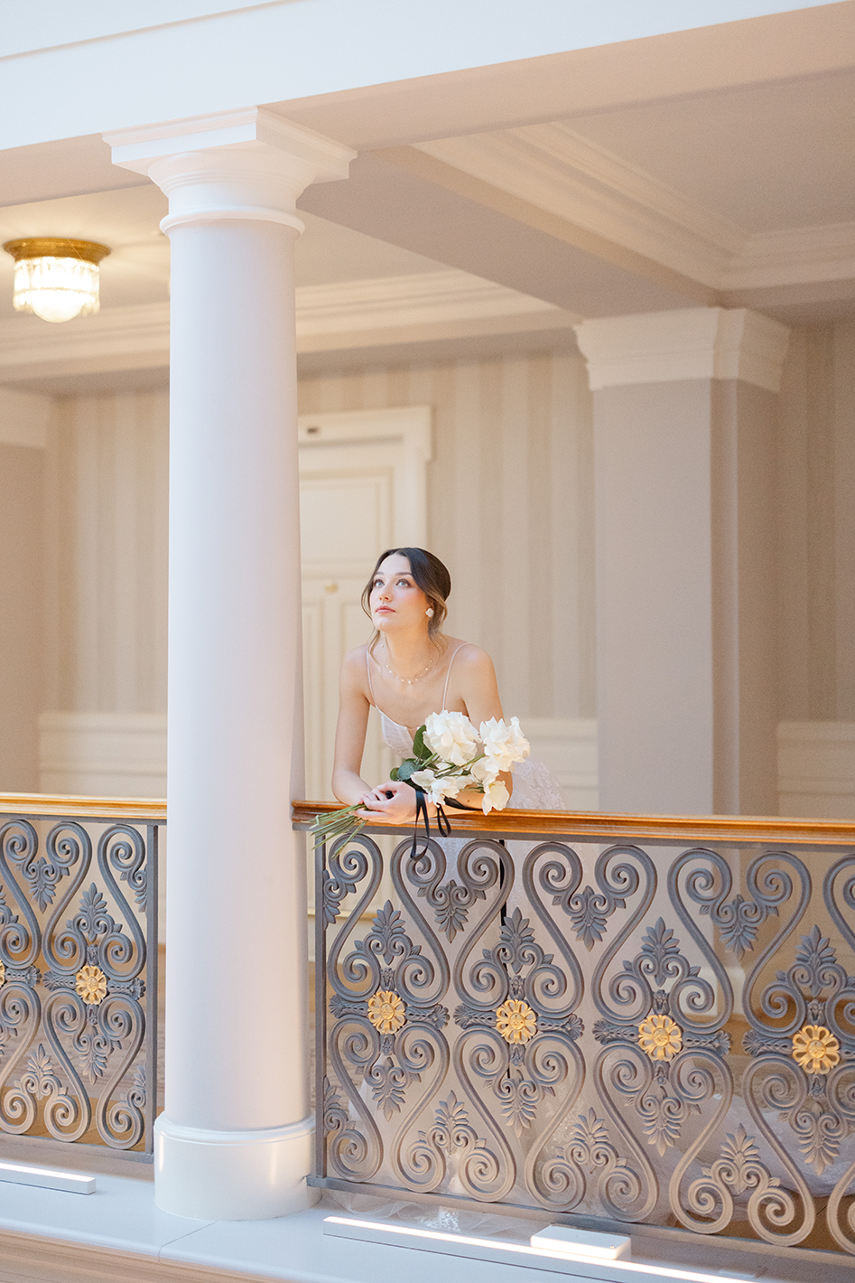 Diana - Flower Studs in White
