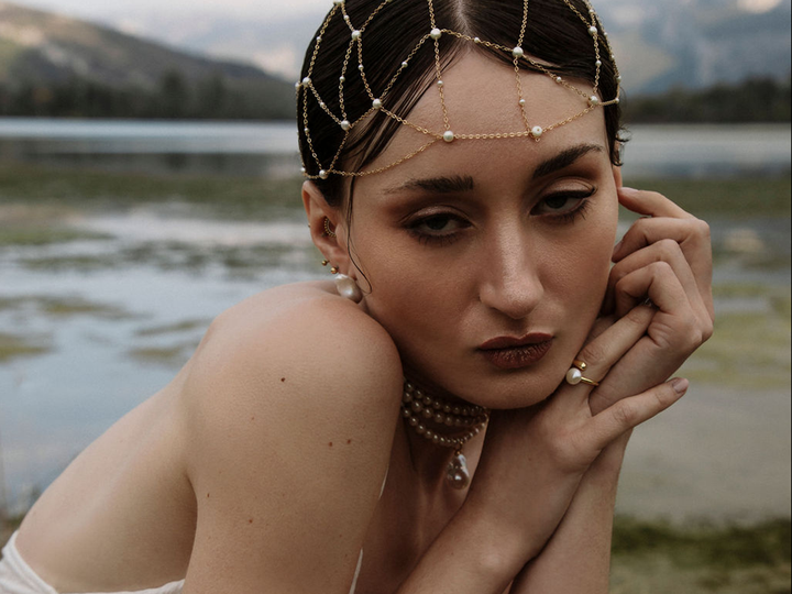 Bianca - Elegant Statement Ring with Organic Keshi Pearl – 925 Sterling Silver, Gold Plated or Silver