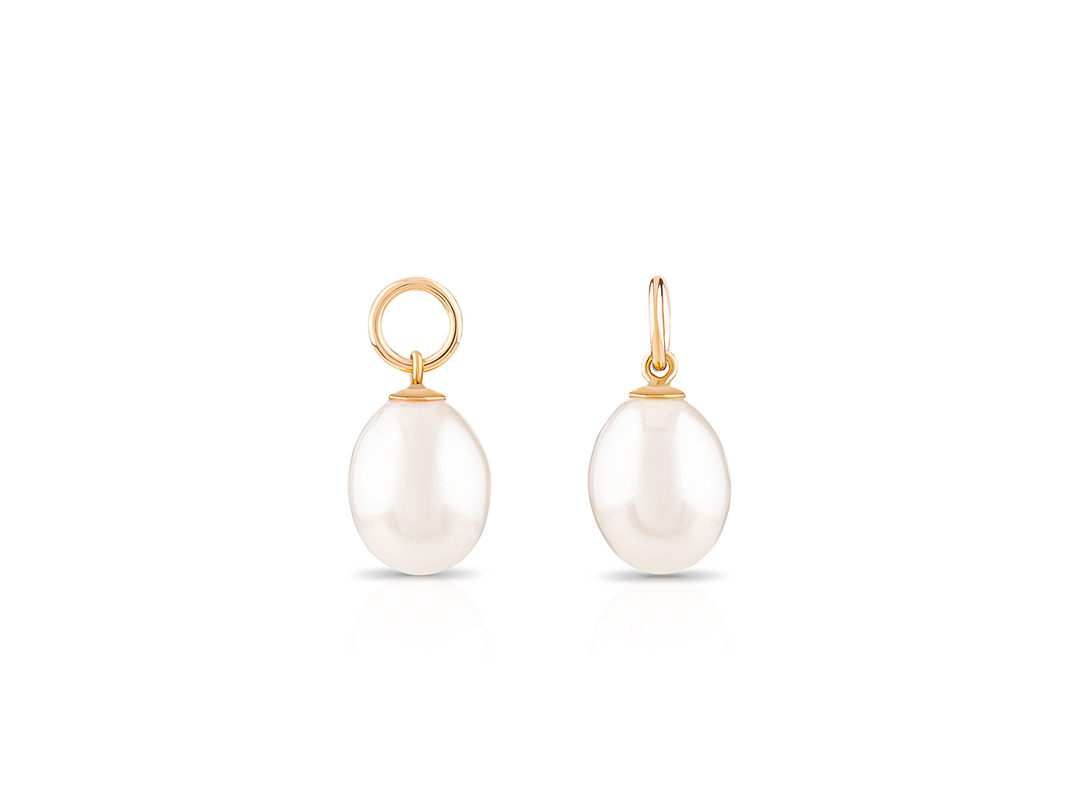 Julie - Teardrop pearl charms for earrings