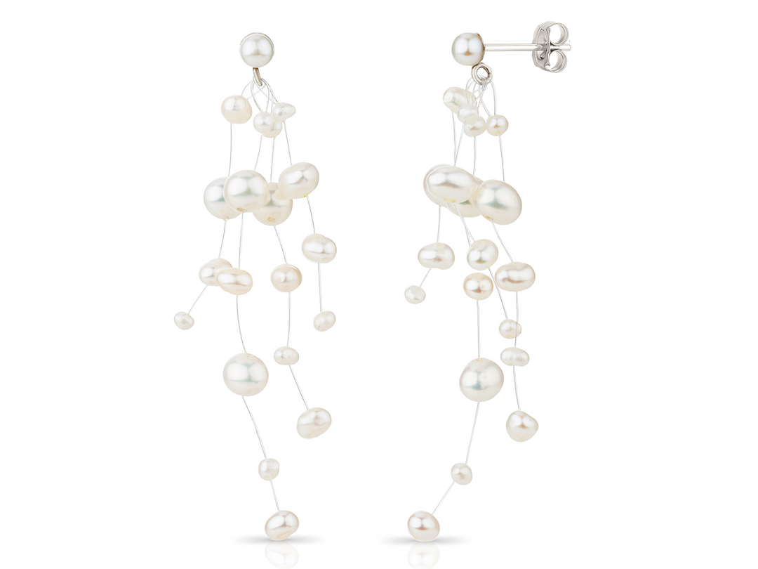 FLOATING ILLUSION PEARL EARRINGS