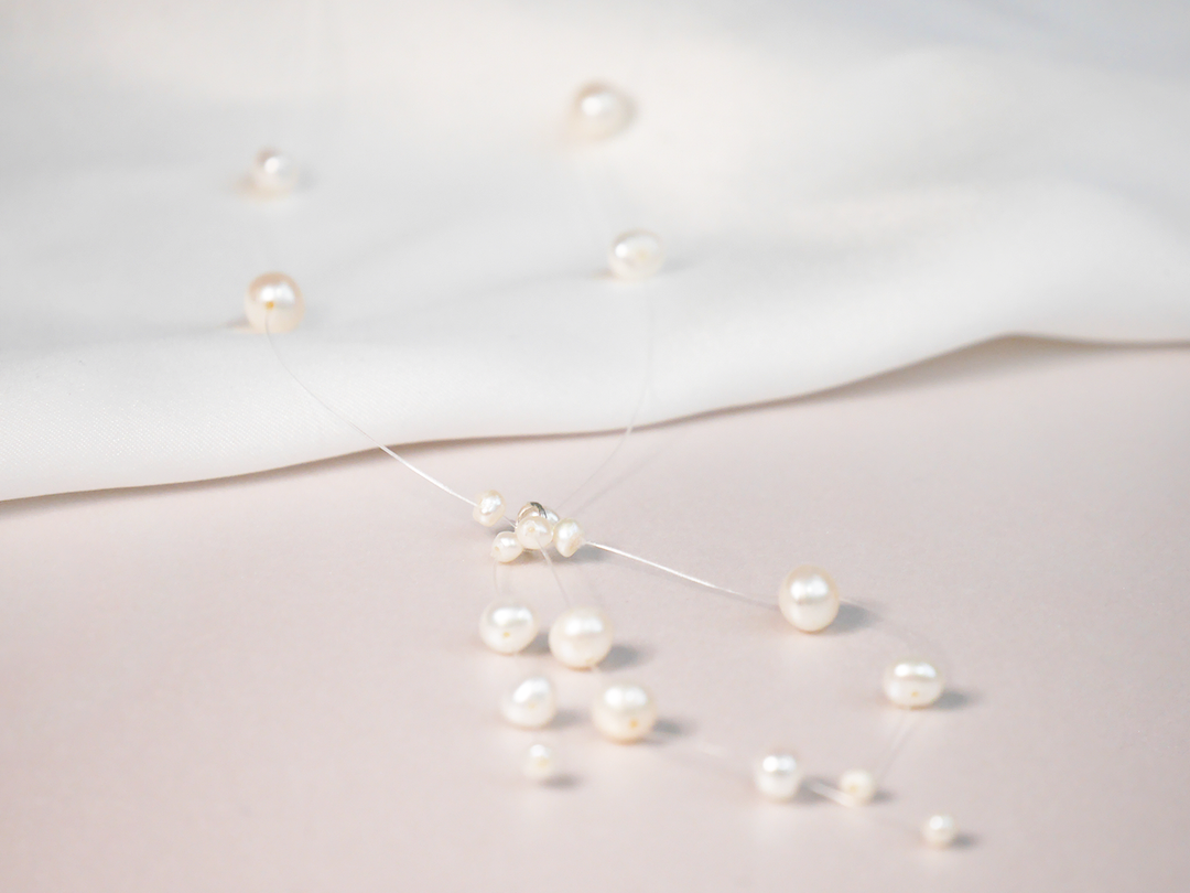 Aimée - Cascading Pearl Necklace for Brides