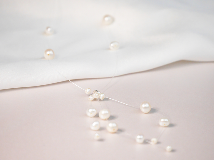 Aimée - Kaskadierende Perlenkette für Bräute