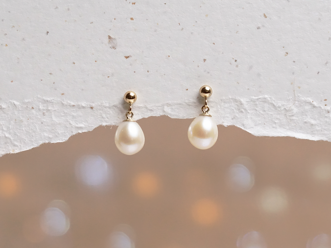 Julie - Boucles d'oreilles classiques perles en forme de goutte